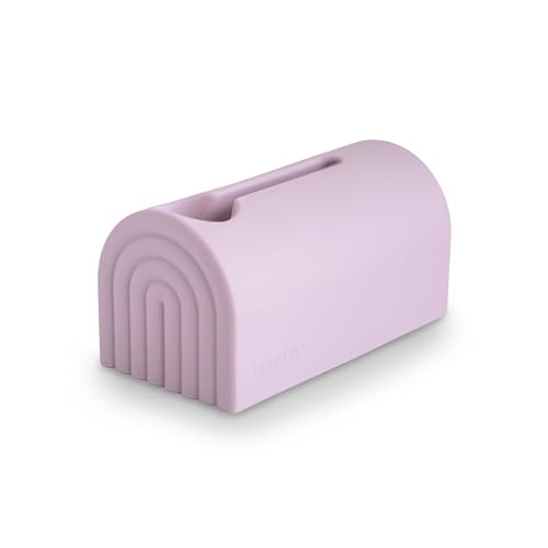 Image of mushie Bath Spout Cover | Soft Silicone Bathtub Faucet Safety Guard for Kids | Universal Fit (Soft Lilac)