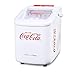 Produktbild Salco Coca Cola Eiswürfelmaschine  Ice Maker mit 2 Eiswürfelgrößen  10 kg Eiswürfel pro Tag  Retro-Design Weiß  Tragbare Eiswürfelmaschine für Cocktails, Getränke & Partys