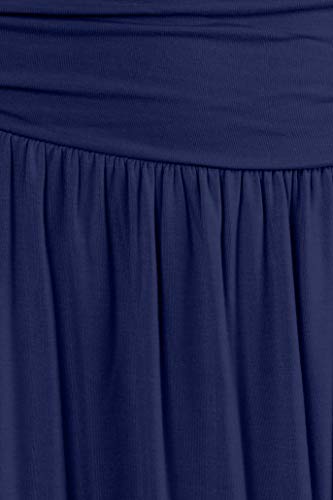 Image of Simlu Skirts for Women Regular and Plus Size Skirt with Pockets Below The Knee Length Ruched Flowy Midi Skirt