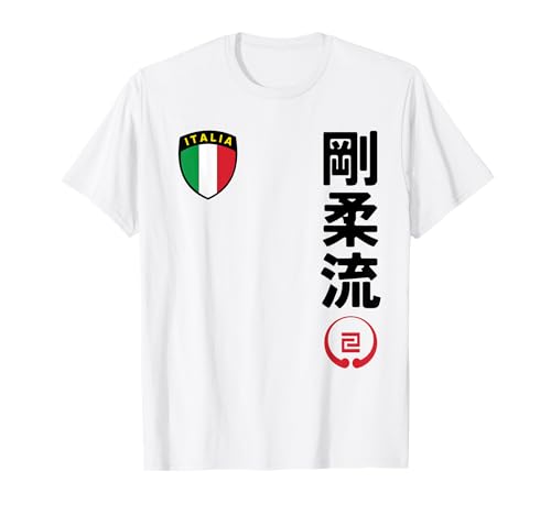 Team Karate Goju Ryu Italy Flag Kanji Japanese Martial Arts Maglietta