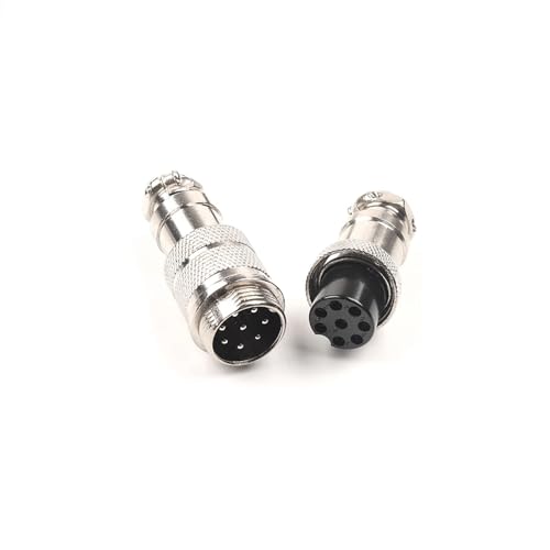 Conector GX16 circular de 16 mm con clavija roscada antitirones para chasis