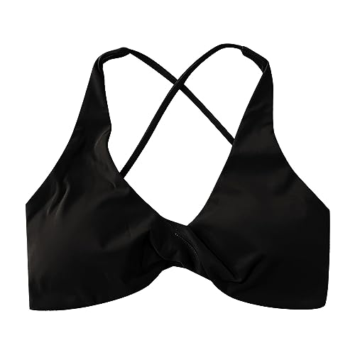 2025 Sujetador deportivo de espalda para mujer, tirantes, espalda abierta, yoga, correr, sujetador de fitness, yoga, sin blusa, para llevar, Negro , L