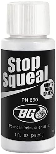 BG Stop Squeal 1fl oz - Disc Brake Quiet - Pad Anti-Squeal - Reduces Brake Noise and Grinding - Quiets Noisy Brakes
