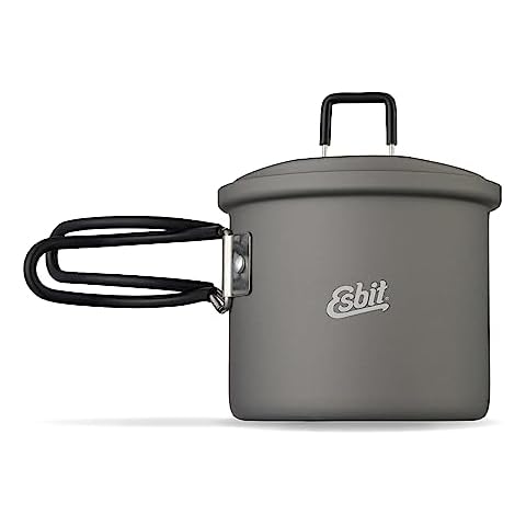 Esbit ESPT625HA0 Camping Outdoor Pot, Cooker, Aluminum Pot, 21.3 fl oz (625 ml), Gray Cover