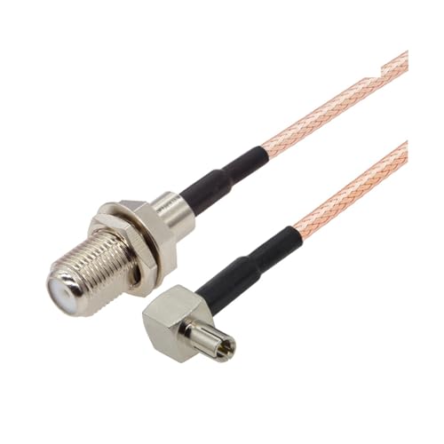2 uds F a TS9 Cable F hembra a CRC9 macho ángulo recto RG316 Cable Coaxial RF 3G Cable de extensión de antena Jumper Pigtail (Color : F to TS9, Size : 30CM)