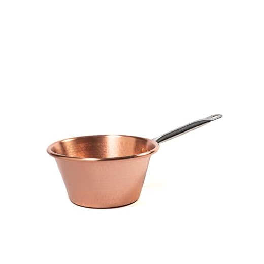 HOME-Paiolo in Rame 24 cm con Manico in Acciaio Inox - Compatibile con Piani a Induzione e Inossidabile