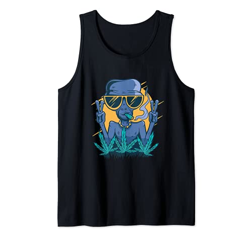 Stoner Alien Cool Hip Rasta Camiseta Camiseta sin Mangas