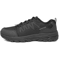 Zapatos De Seguridad Skechers Para Hombre Skechers FANNTER, Zapatos de trabajo para Hombre, Black Leather/Textile/Synthetic, 42 EU