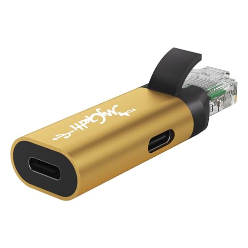 Image of USB C to Ethernet Adapter with 100W Power Delivery, RJ45 Male to USB C Female Network LAN Adapter, Built-in Smart Chip, 1Gbps, Charging and Surfing 2 in 1, Supports PC, Laptop, Tablet, Smartphone