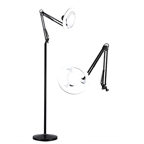 Lampadaire d'extensions de cils pliant noir de 48W avec télécommande pour lecture