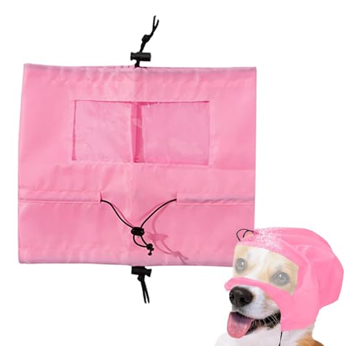 Zasdvn Gorro de ducha para perros para bañarse,Gorro de ducha para perros, Gorro de baño impermeable con protección para los oídos de perro, Protector de oídos para baño de mascotas, envoltura para