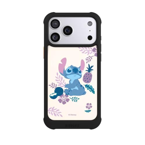 Coque iPhone 17 Pro Max Stitch Fleurs Noire pour le Quotidien