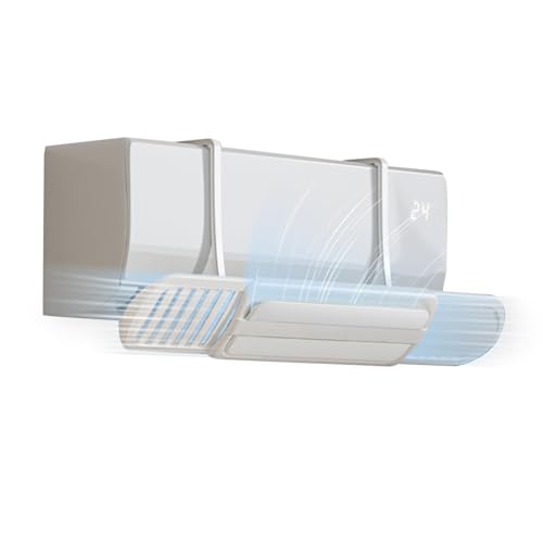 エアコン風よけカバー 直撃風防止 上下180°風向き調整 取り付け簡単 穴あけ不要 落下防止 3秒設置 伸縮自在 (60-97cm) 循環送風 節電 結露防止 冷暖房兼用 オフィス 家庭用 業務用 風除け カバー 快適空間