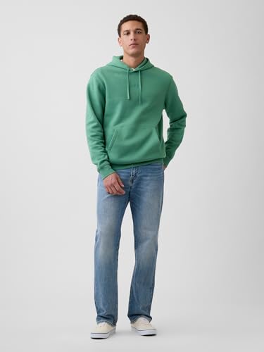 Image of Gap Men Printed Cotton Blend Relaxed Fit Full Sleeve Hoodie