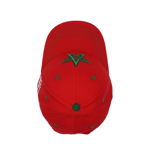 Morocco Sport Fans 100% Cotton Baseball Cap with Premium Embroidery with Metal Adjustable Buckle Closure - Show Your Support for Your Favorite Team