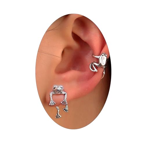 Coiris Fun Earrings for Women 3d Cool Cute Earrings Sliver Animal Post Studs Earrings Unique Cheap Funny Stuff Trendy Birthday Christmas Jewelry Gifts for Her