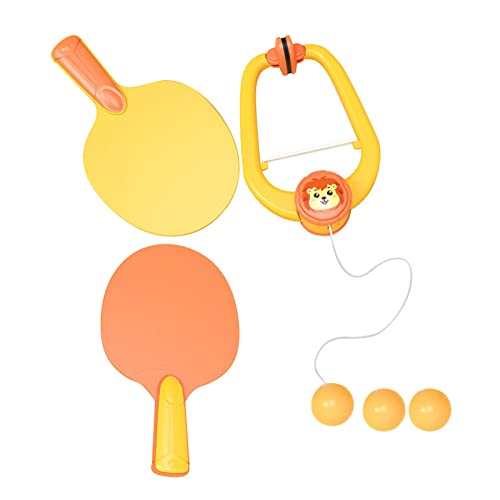 FytStycale 6 Pieces Tennis Indoor Table Tennis Ping Pong Paddles Balls Set Door Frame Exerciser Hand Eye Coordination Toy Practice Suitable for P, Orange