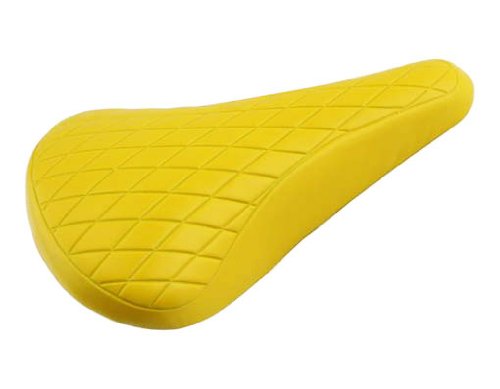 Alta Vintage Yellow Diamond Pattern BMX Vinyl Bike Saddle