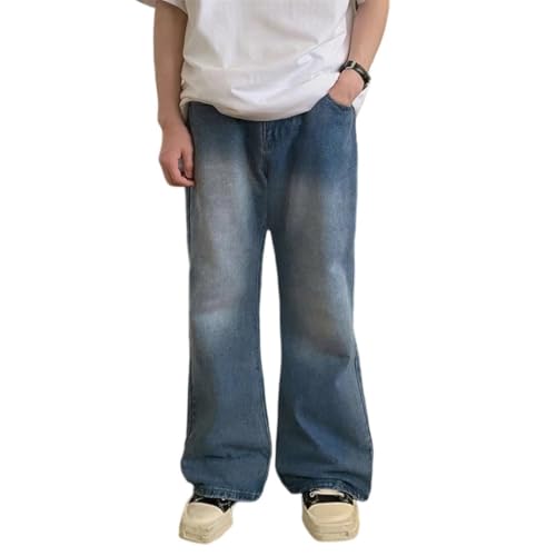 Men's Solid-Color Minimalist Jeans, Everyday Casual and Fashionable Straight-Leg Trousers