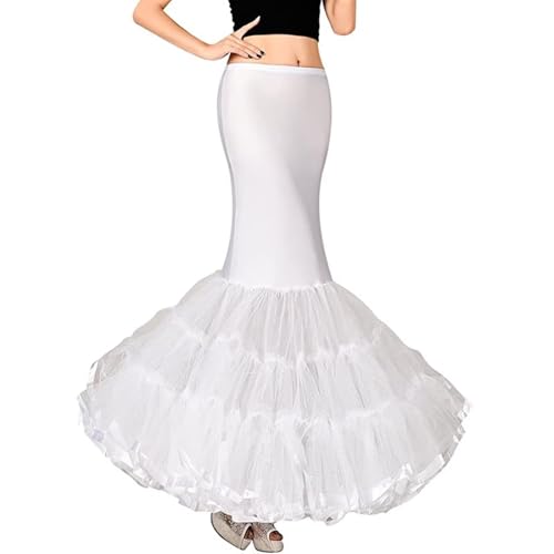 Image of Ieuan Upgraded Enlarged Full White Ball Gown 7 Hoops Wedding Accessories Petticoat Underskirt Slips