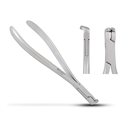 MUSAMED German Grade Stainless Steel Distal End Cut Plier with Mini Head & Longer Handle, Hold & Cut Hard and Soft Wire Orthodontic Cutter Dental Instrument Tool MM-305-18