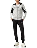 Champion Herren Sweatsuits Piping Block Overall, Grau Melange/Schwarz, XS