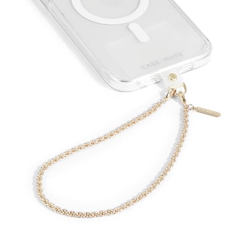 Sangle de poignet mains libres dorée breloque cordon ajustable pour smartphone - 3