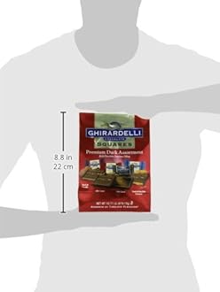 Ghirardelli Dark Assorted Chocolate Squares XL Bag, 16.71 oz.