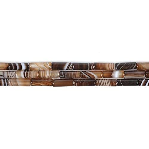 Agate du Brésil marron 13mm pour réparer un bijou cassé avec les perles tubes de rechange LKBEADS