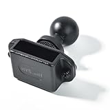 HYS Handheld Ham Radio&Mic with Belt Clip Single Side Radio Mount, CB Radio with Belt Clip Holder Mounting Kit with 1'' Ball Mount Adapter Compatible with RAM Mounts B Size Double Socket Arm