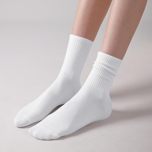 Womens Crew Socks Casual Calf Socks Cute Soft Above Ankle Sock 6 Pairs Size 5-102