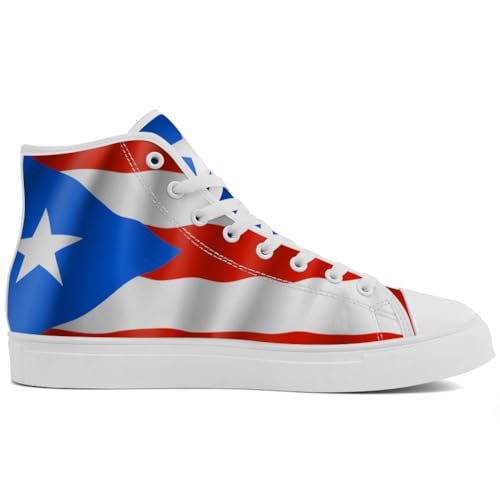 Men's Women's Puerto Rico Flag Shoes High Top Shoes High Top Canvas Sneakers2