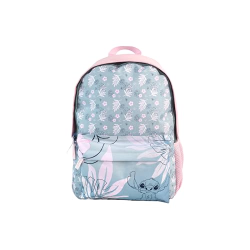 Mochila Stitch adaptable a carro TOYBAGS rosa escolar con compartimento de portátil