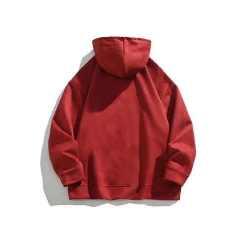 Hoodies For Men Solid Color Fleece Hoodie Long Sleeve With Kangaroo Pocket Loose Hoodie Pullover Tops Sweatshirts2