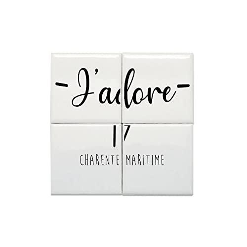 Carreaux Céramique 20 x 20 cm souvenir Charente Maritime, cadeau idéal amoureux de la France