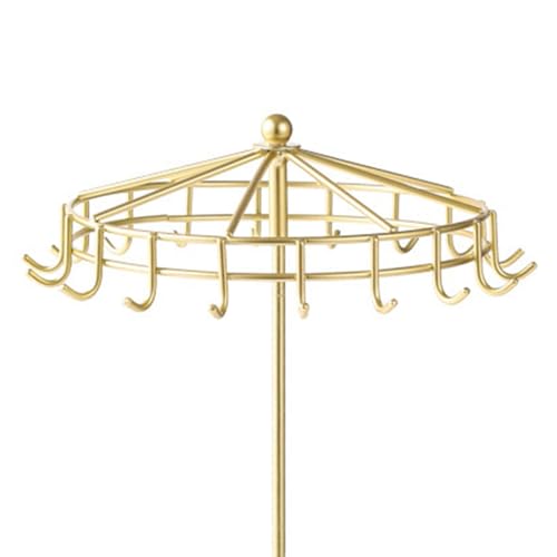 Cintre de collier en fer doré avec socle stable design - 7