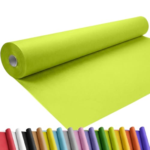 Image of SMART&CASUAL 36 inch x 1,500 inch (125') Neon Green Kraft Craft Paper Roll for Gift Wrapping Bulletin Board Bouquet Flower Art Packing Parcel Table Covering 80GSM 55LB (Neon Green, 36 inch x 125')