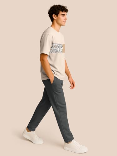 Image of BULLMER Trendy Co-ords with Oversized T-Shirt & Pants Clothing Set for Men | Cotton Blend Cord Set for Men