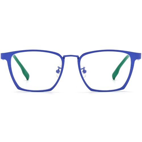 Image of FONEX Pure Titanium Glasses Frame Men Square Magnet Clip On Eyeglasses with Polarized Lens