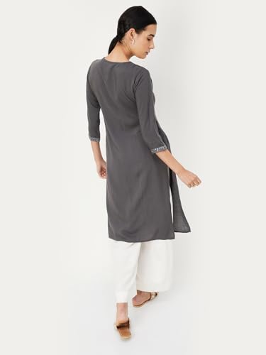 Image of Max Women's Rayon Regular Fit Kurta