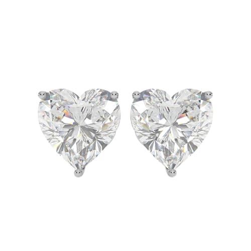 1 Carat Heart Shape Lab Grown Diamond Stud Earrings