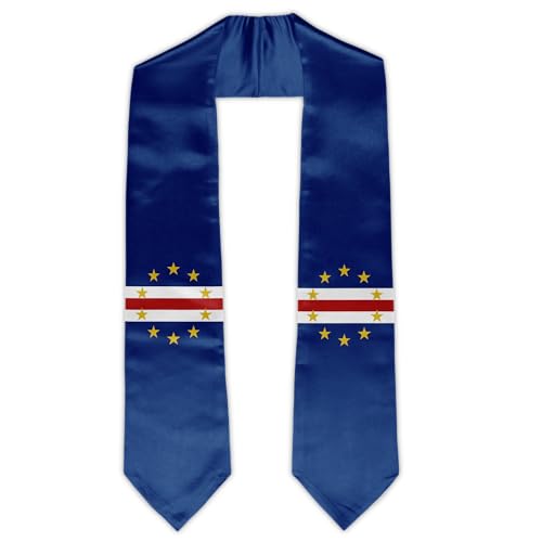 BMHHTM Cape Verde Flag Graduation Stole Cape Verdean Flag Graduation Sash for Graduate Graduation Gift 72 Long