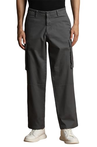 Image of Allen Solly Men Mid Rise Regular Fit Casual Pants