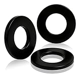 PDKKFF 60 Stück M8x16mm Unterlegscheiben Kunststoff, Nylon Unterlegscheiben Schwarz DIN 125-A, Flache Beilagscheiben, Kunststoffscheiben, Karosseriescheiben für Schrauben Gewindestange