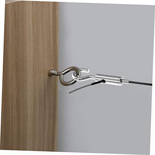 5 piezas Tensor para cable con gancho y ojal para uso en iluminación de suspensión y equipos, resistente al viento y accesorios de guía de cables miniatura 5