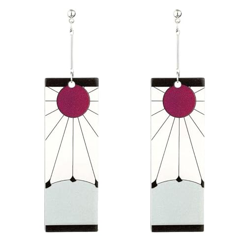 OEIOTEI Pendientes Kamado Tanjirou - Accesorios de animación secundarios, Pendientes periféricos de acrílico, Regalo para entusiastas del anime