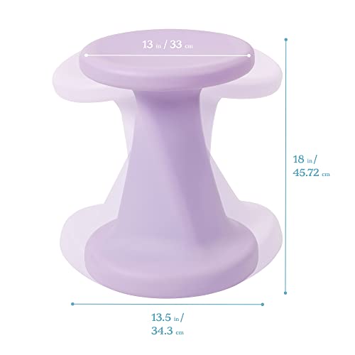 Image of ECR4Kids Twist Wobble Stool, 18in Seat Height, Active Seating, Light Purple