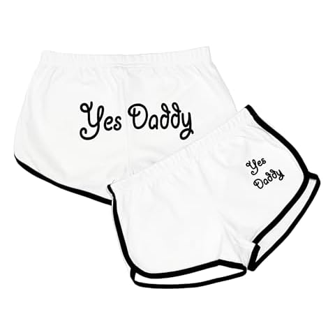 Yes Daddy Short Set - Shorts Only for S&M (US, Alpha, X-Large, Regular, Regular, White/Black) Cover