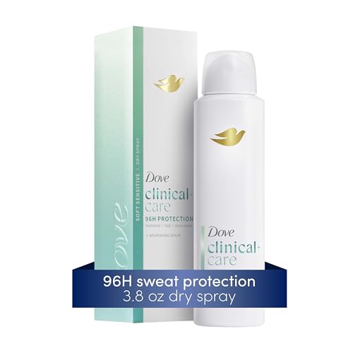 Dove Clinical + Care Antiperspirant Deodorant Dry Spray for Women, 96H Clinical Strength Sweat & Odor Protection, With Nourishing Serum, Soft Sensitive with Fresh Scent, 3.8 oz - Image 9