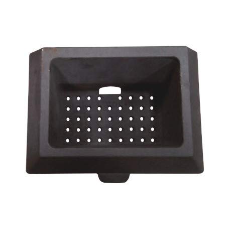 Brasero de hierro fundido para estufas de pellet, altura total: 75 mm y ancho de la boca: 118 mm.
